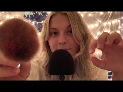 ASMR│Mic Brushing and Scratching w/ Mouth Sounds ✨