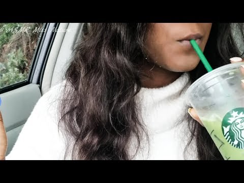 ASMR Eating in my car! Starbucks Mukbang [Motivational]