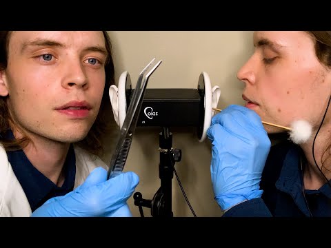 ASMR | DEEP Twin Ear Cleaning Exam & Up Close Whispering (Doctor Roleplay)