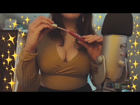 ASMR - Friend Helps You Find A Lipgloss 💕 (roleplay) lipgloss plumping + mic scratching