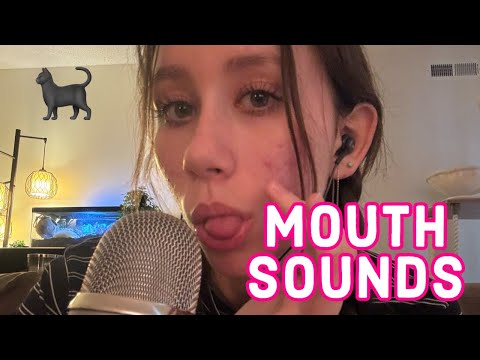 ASMR | intense mouth sounds, showing you my cat, cork board tapping, rambles