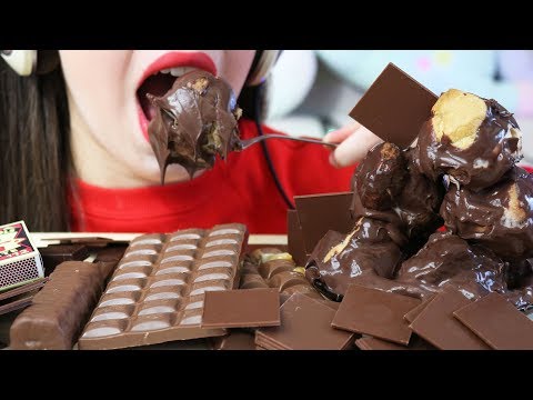 ASMR PROFITEROLES + POPULAR CHOCOLATE CANDY Eating (CHEWY Eating Sounds) No Talking