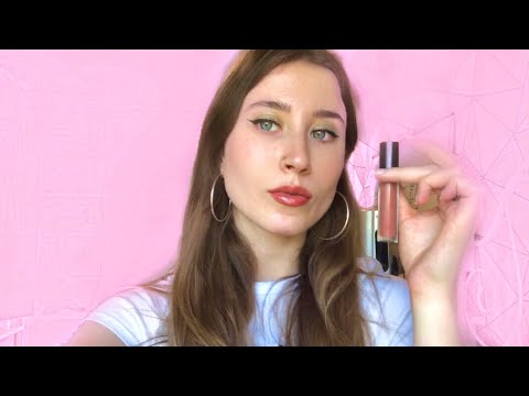 ASMR | Mouth Sounds, Lipgloss Application, Gum Chewing & Trigger Words (Rambling Video)