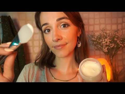 ASMR Roleplay | Gentle Spa Facial & Hair Treatment (Whispered, Layered Sounds)