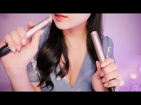 ASMR  inaudible whispers +mouth sounds   layered sound😚💋