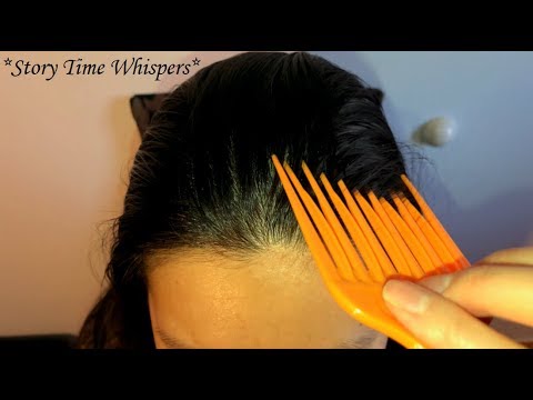 ASMR *Story Time Whispers* Hair + Scalp Brushing w. Bristle Brushes (Meeting Ppl From The Internet)