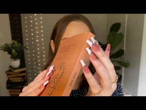 fast not aggressive book tapping for asmr (haul, reading, whisper ramble)
