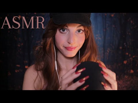 ASMR Mic Tapping-Scratching-Brushing (mic attention) with Long Nails 🦋