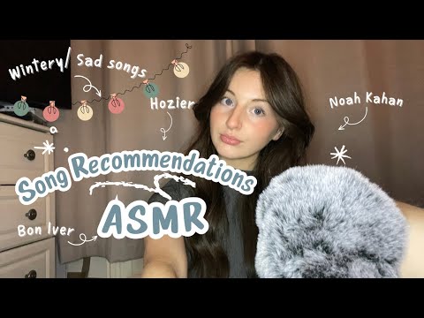 ASMR Wintery song recommendations❄️ (rambles, close whispers, mic scratching)