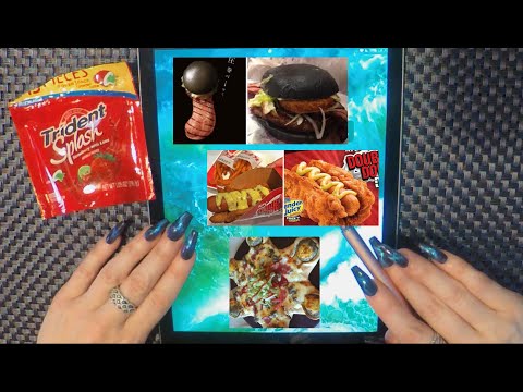 ASMR Gum Chewing Ipad Video | Bizarre Fast Food From Around The World | Tingly Whisper