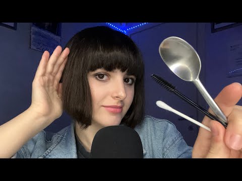 ASMR Getting Something Out of your Ear👂❓🧐 (mic scratching - personal attention - inaudible whispers)