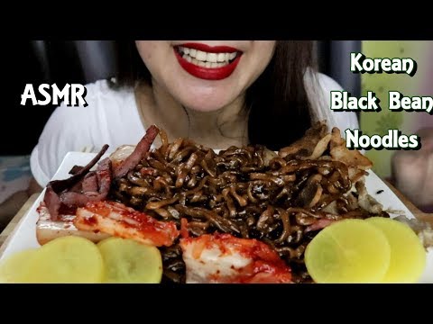 ASMR Jjajangmyeon Black Bean Noodles Eating No Talking