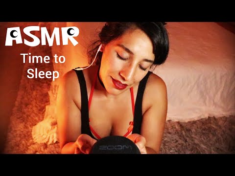 ASMR Time to Sleep | Mic Brushing | Inaudible Whispering | Breathing