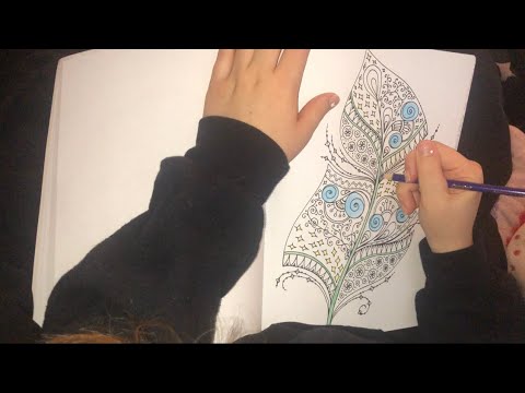 Asmr Rambling & Coloring || Whispers, tapping, coloring sounds etc