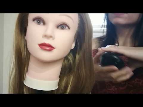 Asmr~ friend roleplay..styling your hair. Brushing, flat iron and clip sounds