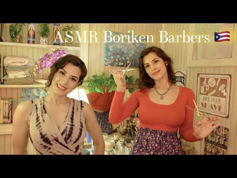 ASMR Barbershop 💈 Haircut & Hot Foam Shave by Puerto Rican Sisters 🇵🇷 *Real* Layered Sounds for 😴