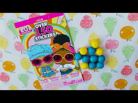 OVER 150 LOL STICKERS ASMR JUMBO COTTONCANDY CHEWING GUM SOUNDS