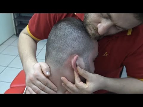 ASMR TURKISH MASSAGE BARBER=NECK CRACK=wire,head,arm,face,back ear massage=kafa sırt kol yüz masajı=