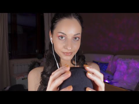 ASMR Mic Scratching with Trigger Words ~super slooow to make you sooo sleepy 😴😴