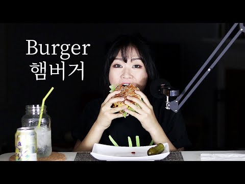 ASMR Juicy Homemade Burger 홈메이드 햄버거 cooking+eating | MINEE EATS