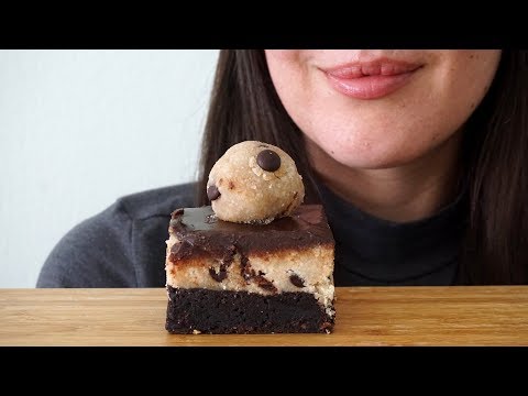 ASMR Eating Sounds: Cookie Dough Brownie (No Talking)