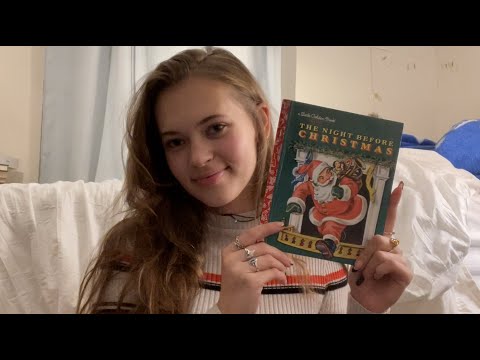 ASMR | Reading the Night Before Christmas (cozy whispers, book tapping, page turning)