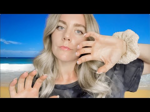 ASMR At The Beach ~ Relaxing Wave Sounds and Hand Movements ~ Whispering Genesis 8-11