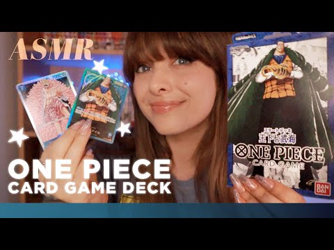 ASMR 🏴‍☠️ One Piece 🏴‍☠️ TCG Seven Warlords Deck Unboxing! Whispering, Tapping & Card Shuffling