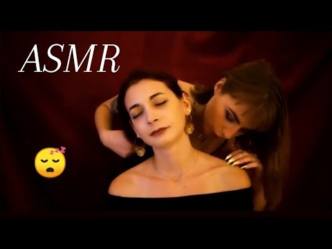 [ASMR] Head, Scalp, Shoulders, Face, Neck Massage & Tracing ~ Long Nails ~ Deep Relaxation ~ EN & FR