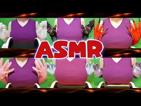 【#ASMR】6種類の手袋でなでなで&こちょこちょ🎵 ASMR/Binaural 6 types of gloves for Stroking, Rubbing and Tickling🎵