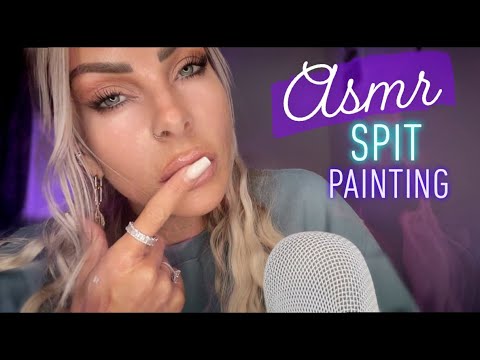 EXTREMELY Close Up ASMR Spit Painting & Spit Poking 30 Minutes Of ASMR In A Whisper