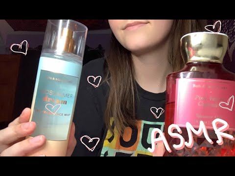 ASMR Bath and Body Works Collection! (tapping, water sounds, lid sounds)