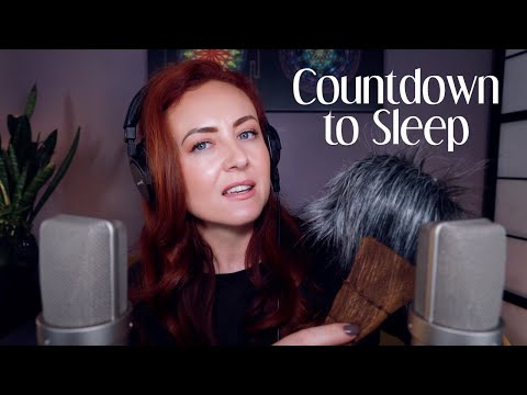 Countdown to Sleep 💜 ASMR Whisper with Brushing
