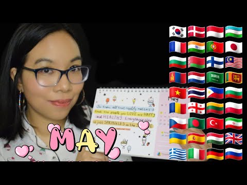 ASMR MAY IN DIFFERENT LANGUAGES (Soft Speaking to Whispering, Fast Tapping) 🍦🍨 [36 Languages]