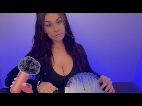 ASMR File Folding ~ Paper flipping, Paper ripping & Plastic crinkle sounds
