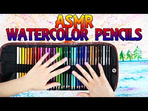 ASMR Arts n' Crafts: Relaxing Watercolor Pencils, Up Close, Water Sounds, Soft Spoken