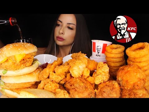 KFC ASMR | Double Zinger Burger, But, Hot Shot, Soğan Halkası, Coleslaw | TÜRKÇE ASMR MUKBANG