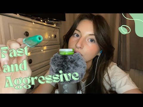 ASMR Fast and aggressive (green triggers only) 🥝