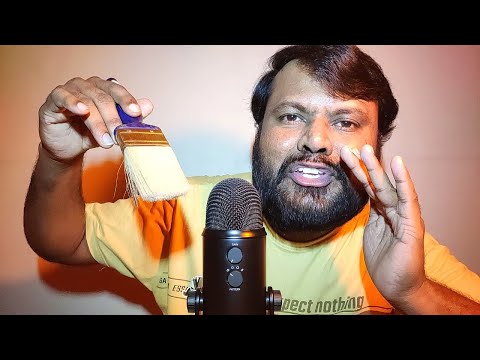 ASMR mic brushing and mouth sounds