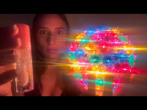#ASMR LIPGLOSS & LIGHTS💋✨🌈 NO TALKING UP CLOSE KISSES & MOUTH SOUNDS/ TAPPING FOR RELAXATION