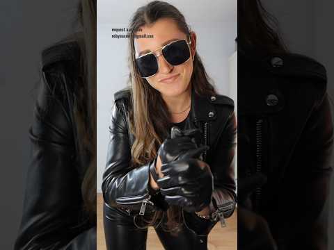 squeaking my leather gloves whilst I interrogate you #hitwoman #leathersqueak #squeaky #leather