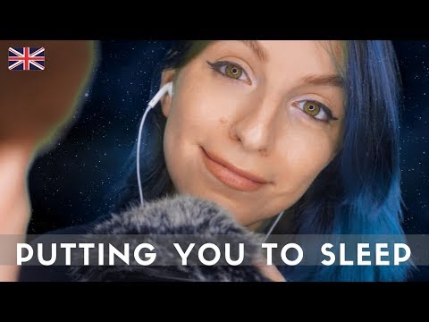 ASMR 💤 Putting you to sleep 😴 Whispers, Brushing your face, Fluffly Mic