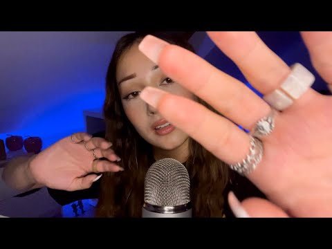 ASMR mouth sounds and hand movements 🤍
