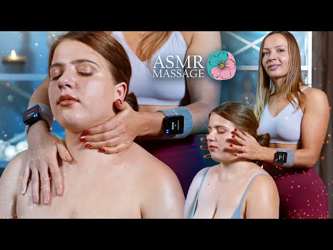ASMR Relaxing Head & Back Massage by Lina