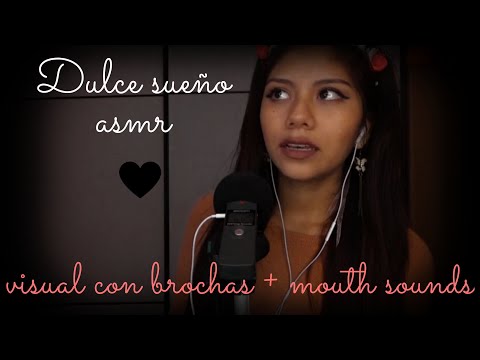 ASMR Español - Un Dulce Sueño: visual con brochas + susurros / Visual Triggers Tingle Party