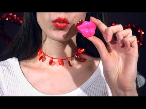 ASMR Whisper Ramble Eating Lollipop & Surprises 💗 Valentine's Day