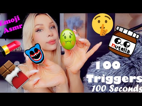 ASMR Emoji Challenge | 100 Triggers in 100 Seconds