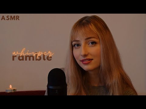 ASMR│Whispered Ramble + Woodwick Candle│Close-up Whispering