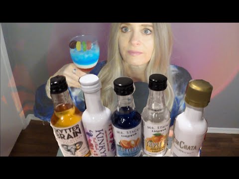 ASMR Tasting Mini Liquor Bottles & Cocktail Review | Whispered Ramble