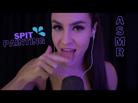 ASMR INTENSE SPIT PAINTING YOUR FACE 💦💦 (no talking) Mouth Sounds